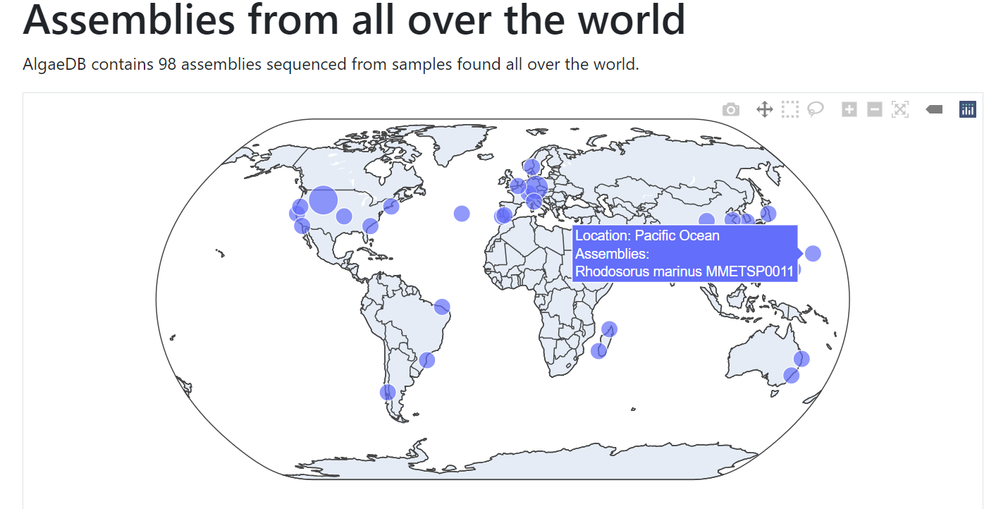 World map of assemblies